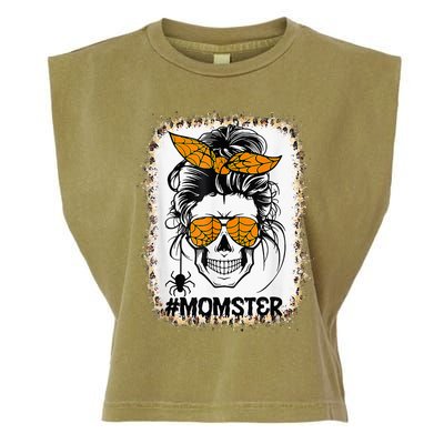 Bleached Momster Sugar Skull Mom Halloween Party Costume Garment-Dyed Women's Muscle Tee