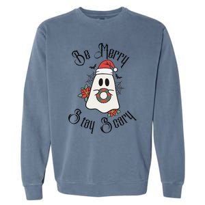 Be Merry Stay Scary Garment-Dyed Sweatshirt