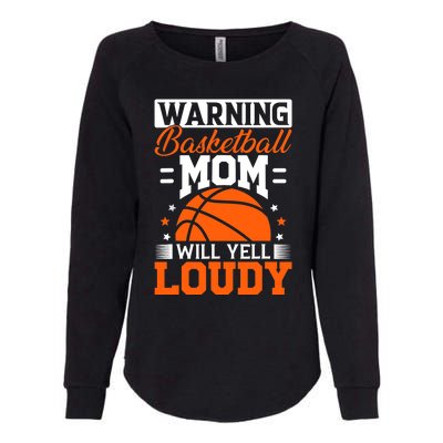 Basketball Mom Sticker Womens California Wash Sweatshirt