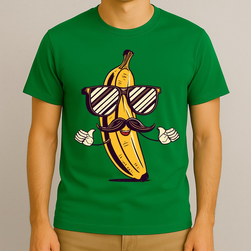 Banana Mustache Sunglasses Face Funny Fruit Cool Banana Gift T-Shirt