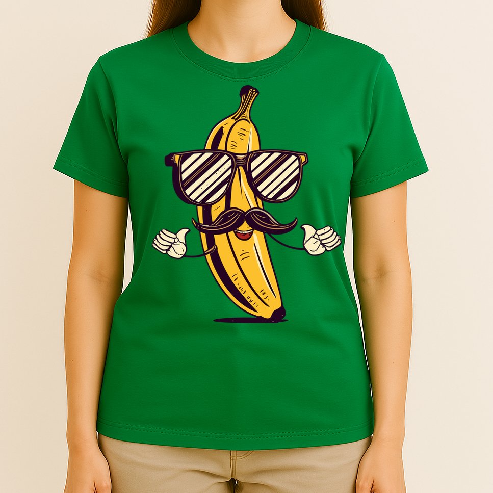 Banana Mustache Sunglasses Face Funny Fruit Cool Banana Gift T-Shirt