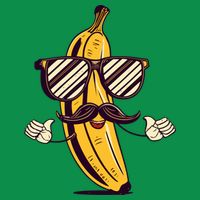 Banana Mustache Sunglasses Face Funny Fruit Cool Banana Gift Baby Bodysuit