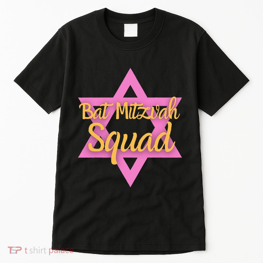 Bat Mitzvah Squad Girl Jewish Star Of David 13 Years Old Tall T-Shirt