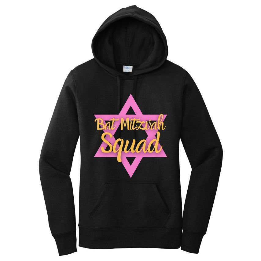 Bat Mitzvah Squad Girl Jewish Star Of David 13 Years Old Women's Pullover Hoodie
