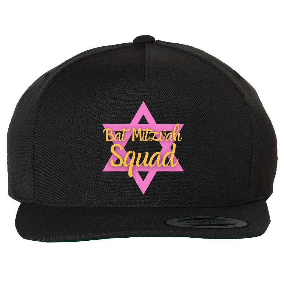 Bat Mitzvah Squad Girl Jewish Star Of David 13 Years Old Wool Snapback Cap