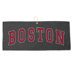 Boston Massachusetts Souvenir Sport College Style Text Large Microfiber Waffle Golf Towel