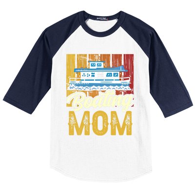 Boating Mom Ship Captain Boat Yacht Mother Mommy Mama Gift Baseball Sleeve Shirt