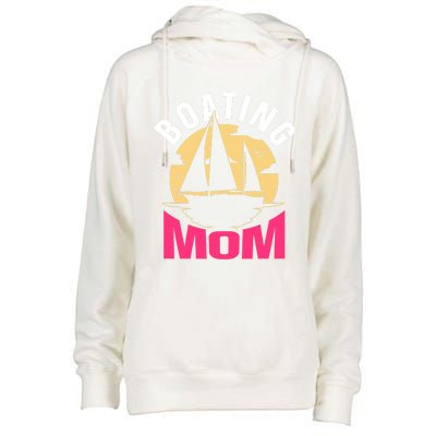 Boating Mom Ship Captain Boat Yacht Mother Mommy Mama Cool Gift Womens Funnel Neck Pullover Hood