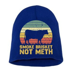 Bbq Master Smoking Dad Fathers Day Smoke Brisket Not Meth Gift Short Acrylic Beanie