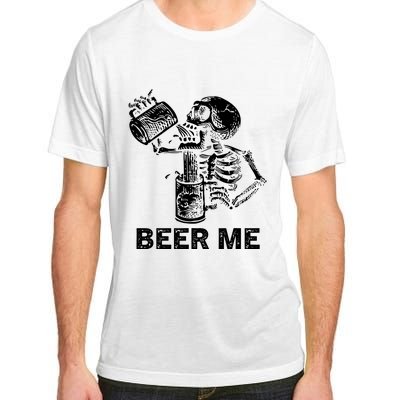 Beer Me Skeleton Scary Spooky Drinking Party Gift Adult ChromaSoft Performance T-Shirt