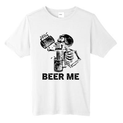 Beer Me Skeleton Scary Spooky Drinking Party Gift Tall Fusion ChromaSoft Performance T-Shirt