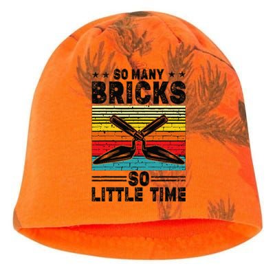 Brick Mason So Many Bricks So Little Time Brick Layer Kati - Camo Knit Beanie