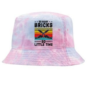 Brick Mason So Many Bricks So Little Time Brick Layer Tie-Dyed Bucket Hat