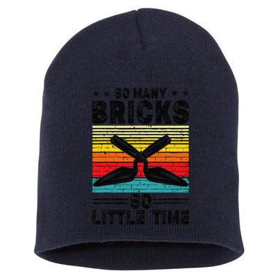 Brick Mason So Many Bricks So Little Time Brick Layer Short Acrylic Beanie