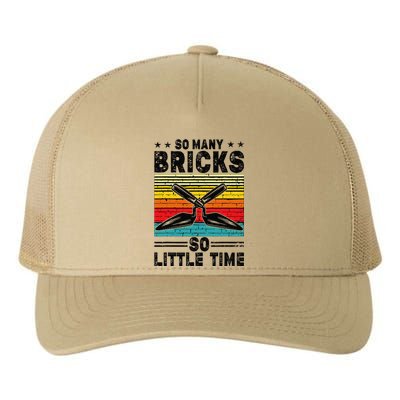 Brick Mason So Many Bricks So Little Time Brick Layer Yupoong Adult 5-Panel Trucker Hat