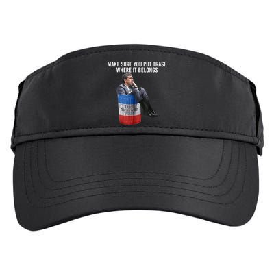Beto Make Sure You Put Trash Where It Belongs Adult Drive Performance Visor