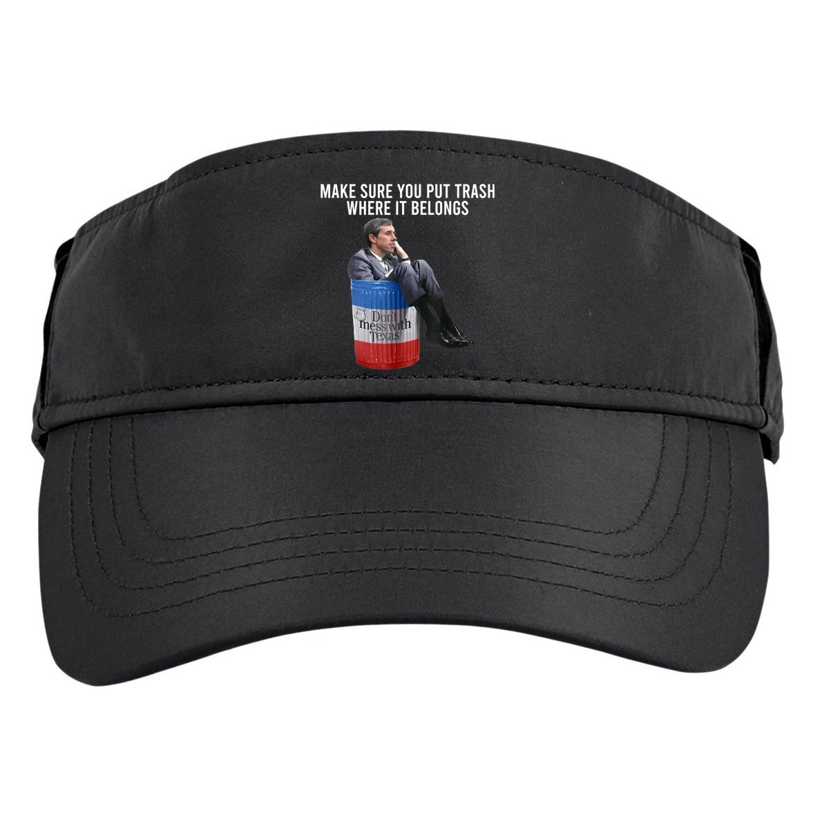 Beto Make Sure You Put Trash Where It Belongs Adult Drive Performance Visor