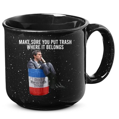 Beto Make Sure You Put Trash Where It Belongs 15oz Campfire Ceramic Mug