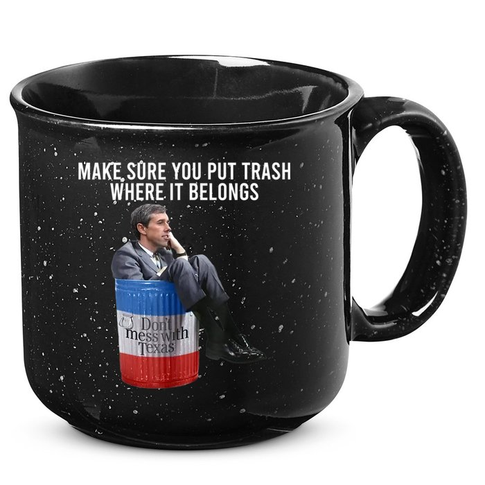 Beto Make Sure You Put Trash Where It Belongs 15oz Campfire Ceramic Mug