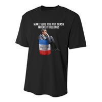 Beto Make Sure You Put Trash Where It Belongs Youth Performance Sprint T-Shirt