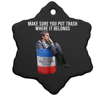 Beto Make Sure You Put Trash Where It Belongs Ceramic Star Ornament