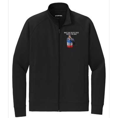 Beto Make Sure You Put Trash Where It Belongs Stretch Full-Zip Cadet Jacket