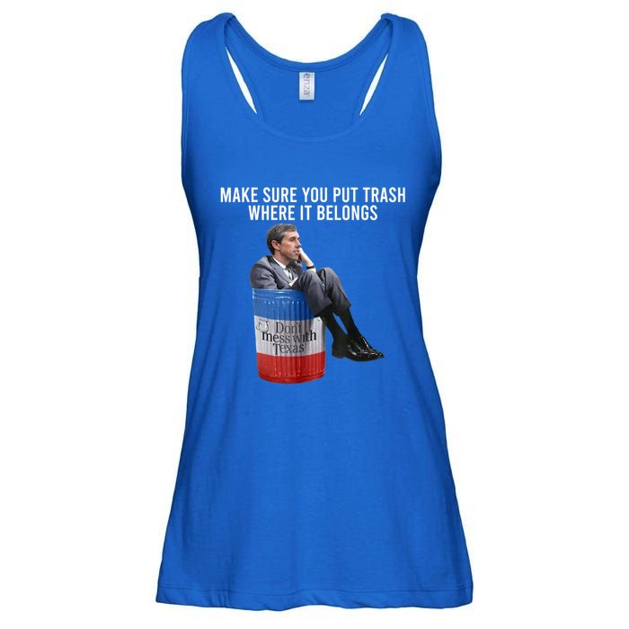 Beto Make Sure You Put Trash Where It Belongs Ladies Essential Flowy Tank