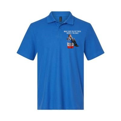 Beto Make Sure You Put Trash Where It Belongs Softstyle Adult Sport Polo