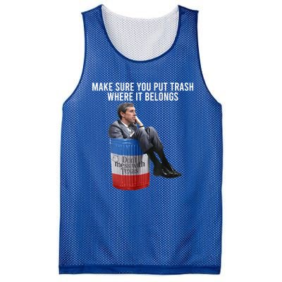 Beto Make Sure You Put Trash Where It Belongs Mesh Reversible Basketball Jersey Tank