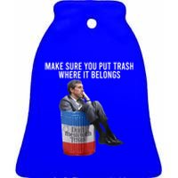 Beto Make Sure You Put Trash Where It Belongs Ceramic Bell Ornament