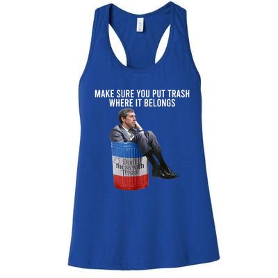 Beto Make Sure You Put Trash Where It Belongs Women's Racerback Tank