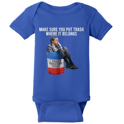 Beto Make Sure You Put Trash Where It Belongs Baby Bodysuit