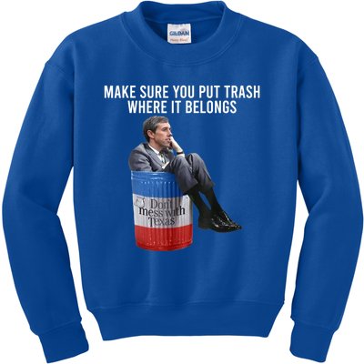 Beto Make Sure You Put Trash Where It Belongs Kids Sweatshirt