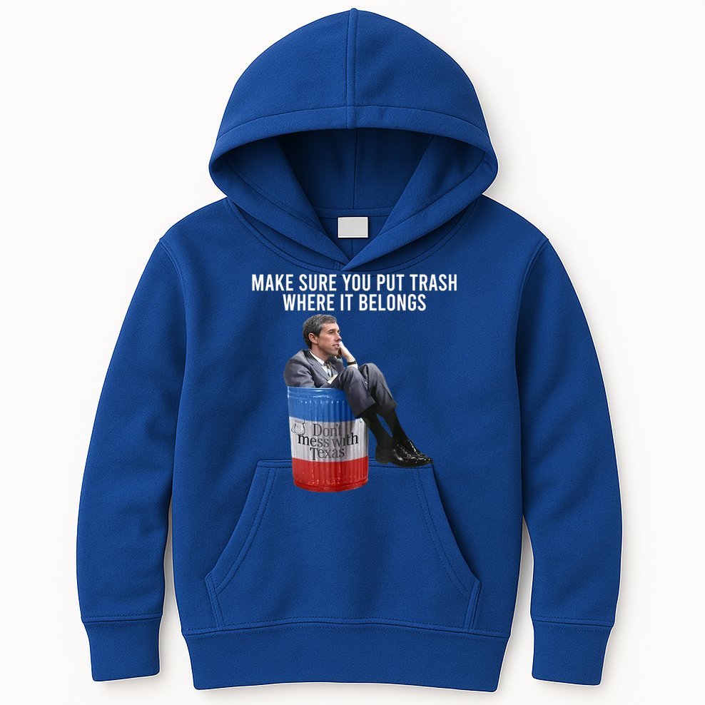 Beto Make Sure You Put Trash Where It Belongs Kids Hoodie