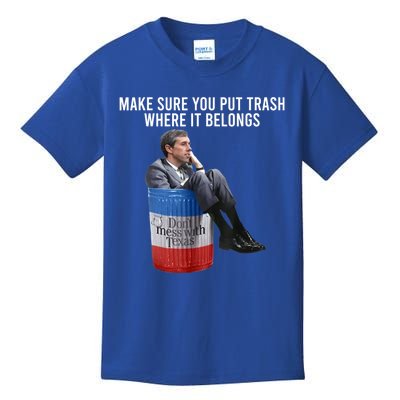 Beto Make Sure You Put Trash Where It Belongs Kids T-Shirt