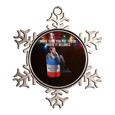 Beto Make Sure You Put Trash Where It Belongs Metallic Star Ornament