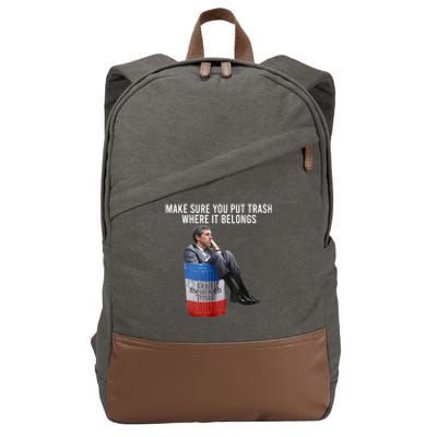 Beto Make Sure You Put Trash Where It Belongs Cotton Canvas Backpack