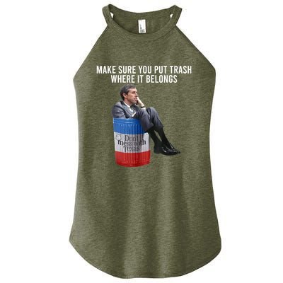 Beto Make Sure You Put Trash Where It Belongs Women's Perfect Tri Rocker Tank