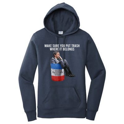 Beto Make Sure You Put Trash Where It Belongs Women's Pullover Hoodie