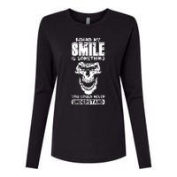 Behind My Smile Never Understand Depression Awareness Womens Cotton Relaxed Long Sleeve T-Shirt