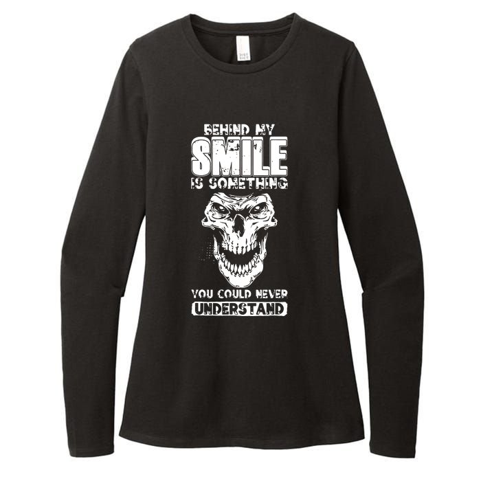 Behind My Smile Never Understand Depression Awareness Womens CVC Long Sleeve Shirt