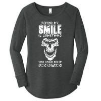 Behind My Smile Never Understand Depression Awareness Women's Perfect Tri Tunic Long Sleeve Shirt