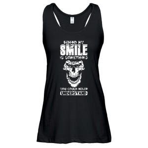 Behind My Smile Never Understand Depression Awareness Ladies Essential Flowy Tank