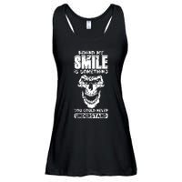 Behind My Smile Never Understand Depression Awareness Ladies Essential Flowy Tank