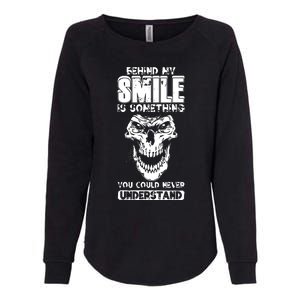 Behind My Smile Never Understand Depression Awareness Womens California Wash Sweatshirt