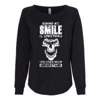 Behind My Smile Never Understand Depression Awareness Womens California Wash Sweatshirt