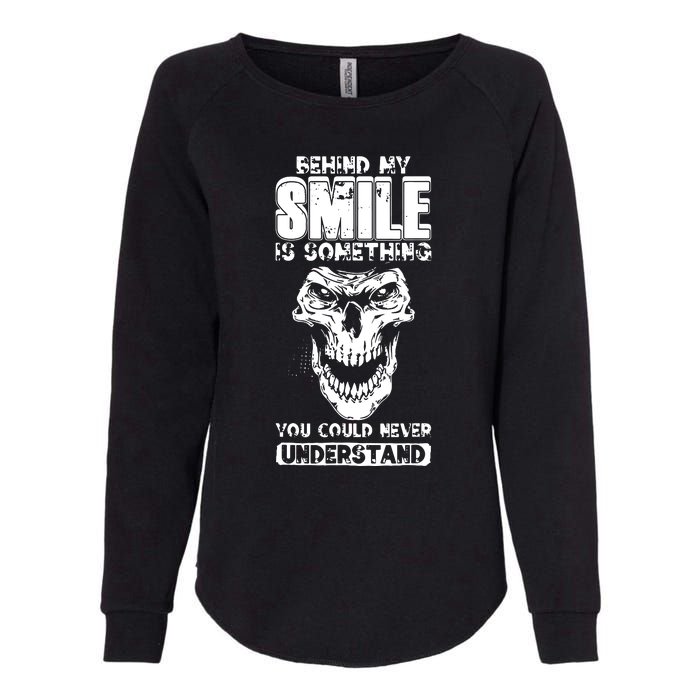 Behind My Smile Never Understand Depression Awareness Womens California Wash Sweatshirt