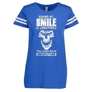 Behind My Smile Never Understand Depression Awareness Enza Ladies Jersey Football T-Shirt