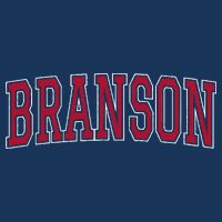 Branson Missouri Souvenir Varsity Style Red Text Drawstring Bag