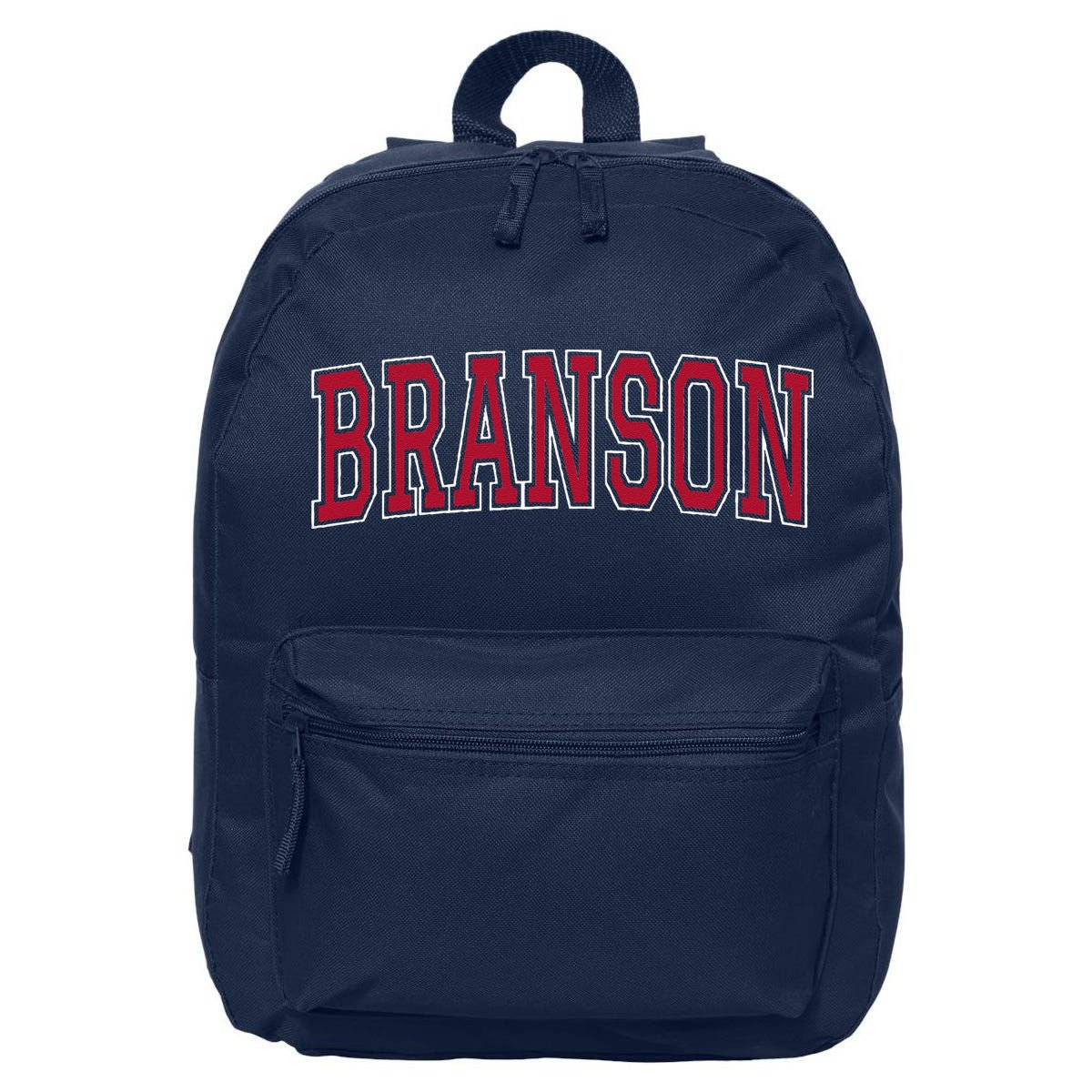 Branson Missouri Souvenir Varsity Style Red Text 16 in Basic Backpack